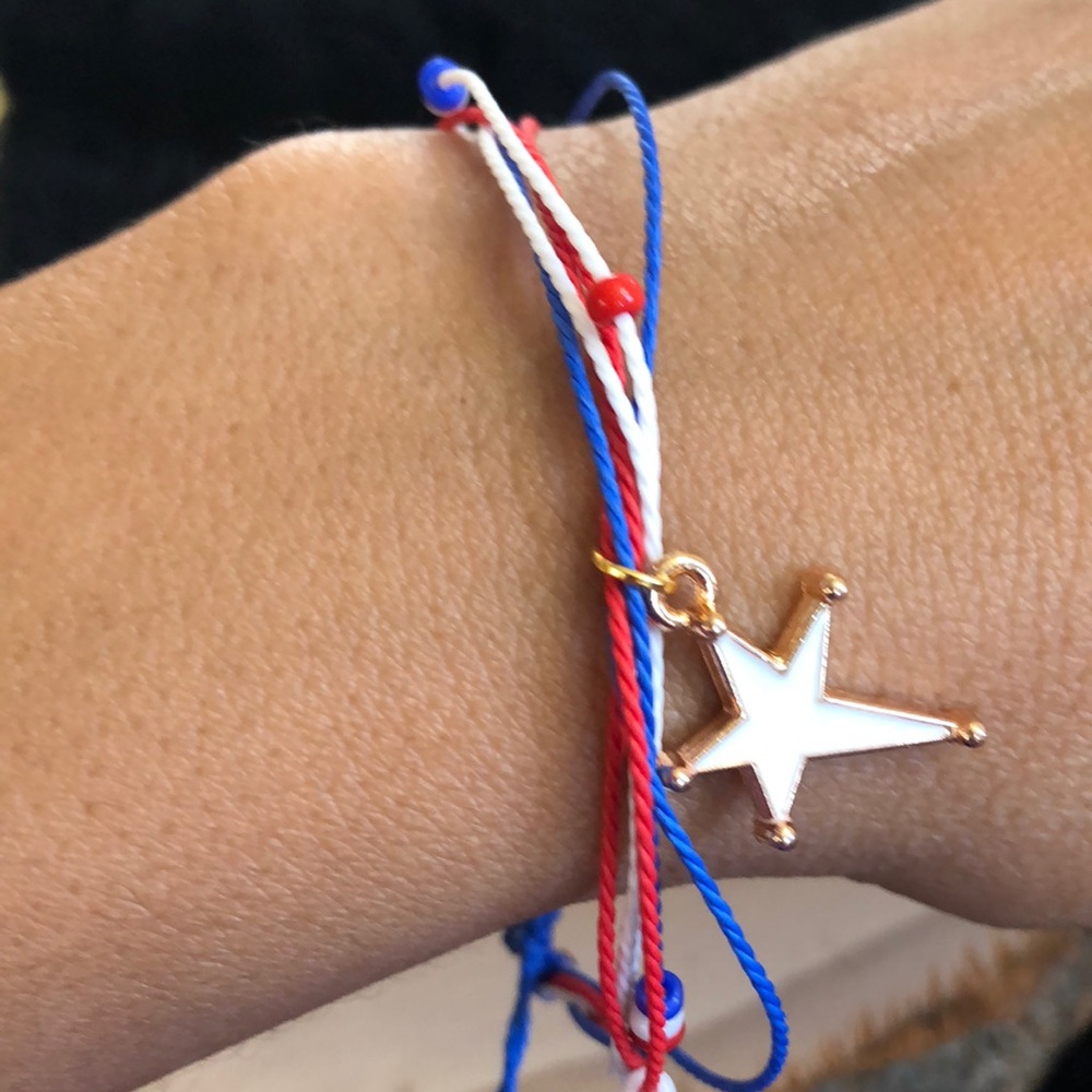 Patriotic Multicolor/Layers Handmade Bracelet - Picture 12 of 15